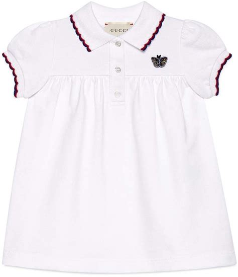 gucci baby cotton dress with web